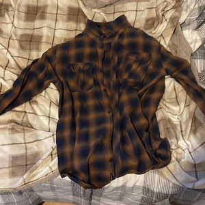 Brown and black flannel